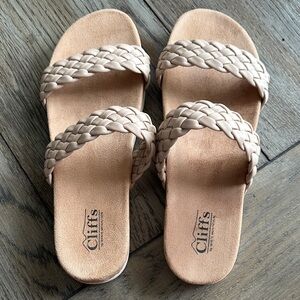 Cliffs by WHITE MOUNTAIN Tan Braided Sandals